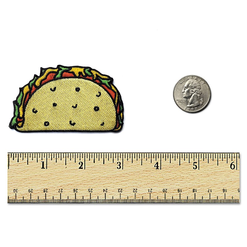 Kolorspun Taco Food Patch - Iron on and Sew on