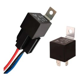 Relevador Relay 12 V Automotriz Con Soporte 4 Patas