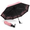Sakura Umbrella-Windproof Anti Rain/Sun,Cherry Blossom Folding Umbrella (Pink)