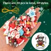 30PCS Mini Christmas Tree Decorations Mini Christmas Ornaments Set Miniature