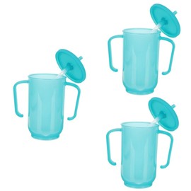 Beavorty 3pcs Training and Lid Cup Ml Adult Aids - Bedridden Feeding Straws Reusable Snorkel Porridge Soup Diet No Patients with Tumbler Limited For Spillproof Sippy Mug Sip Water
