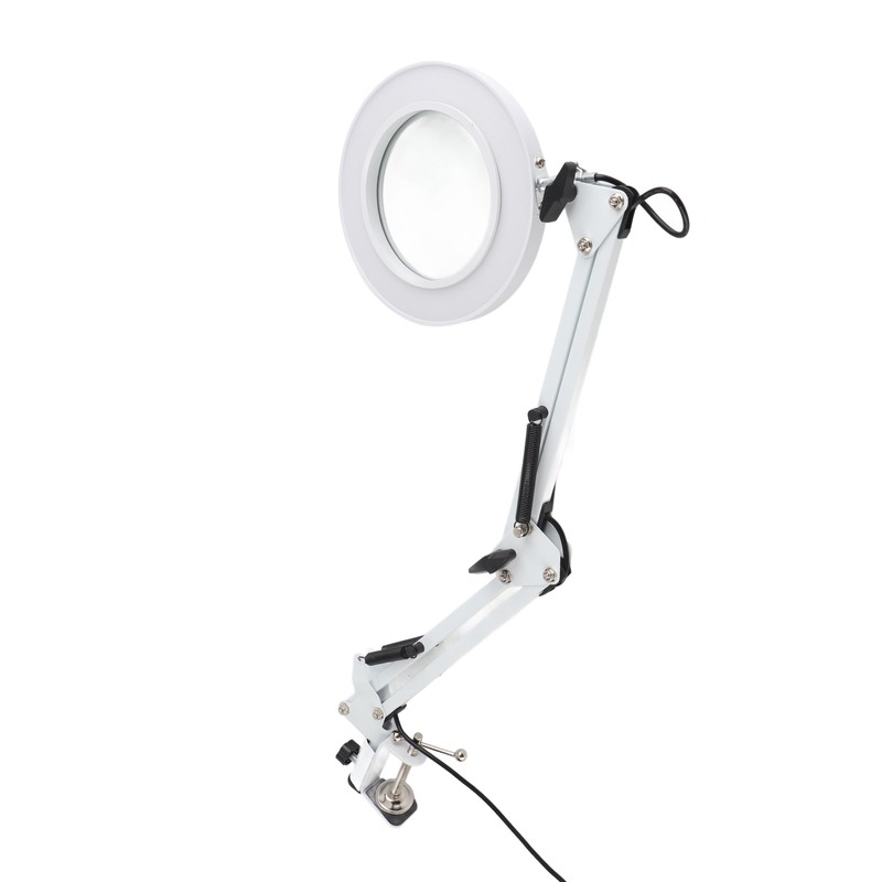 5X Magnifying Glass Clip On LED Tattoo Desk Lamp USB
