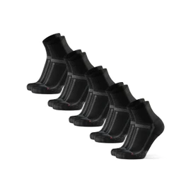 DANISH ENDURANCE 5 Pack Calcetines de Running, Antideslizantes, Calcetines Antiampollas, Hombres y Mujeres, Deportes Negro/Gris Mediano