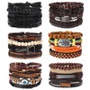 Regalos para Hombre,Pulseras Hombre Mujer 24 Pcs,Ajustable Pulseras para Pareja,Pulseras