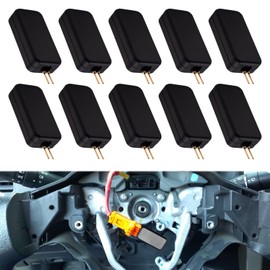 10 Pcs Airbag Resistor,Car Airbag Emulator,Airbag Fault Light Emulator Universal Car Inspection Tool for SUV Truck,for Diagnostic Troubleshooting (Black)
