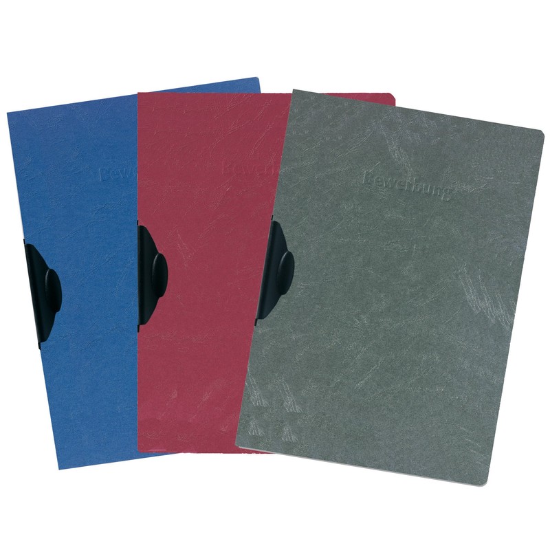 Herlitz 10416691 Bewerbungsmappe A4 RC-Karton Express-Clip schwarz, 30 Blatt, schwarz