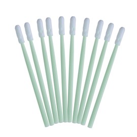 Acouto Industrial Cotton Swabs, Pack of 100, Anti-Static Cleaning Swabs, Round Stick for Printers, Disks, Lenses, Total Length 2.8 inches (71 mm)