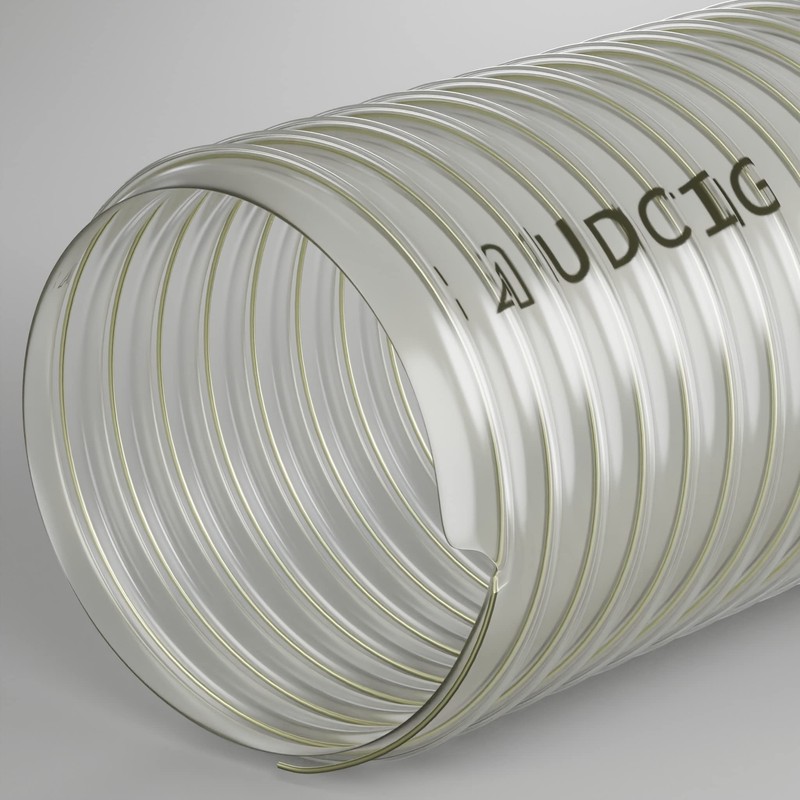 5 Inch Clear PU Polyurethane Ducting Flexible Hose 1 Metre