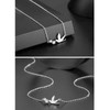 Silver Pendant Necklace Beautiful Elegant Adjustable Cute Dove Bird Pendant