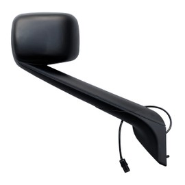 QSC Truck Parts Black Hood Mirror Right Passenger Side for Freightliner Cascadia 2018+