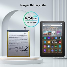 DRECHAS Battery for 8th Generation 58-000219 26S1014 Compatible with HD 8 7th Gen SX034QT with Repair Tool Kit