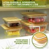 Bambooware Glass Containers with Lids | Non Plastic Glassware Set