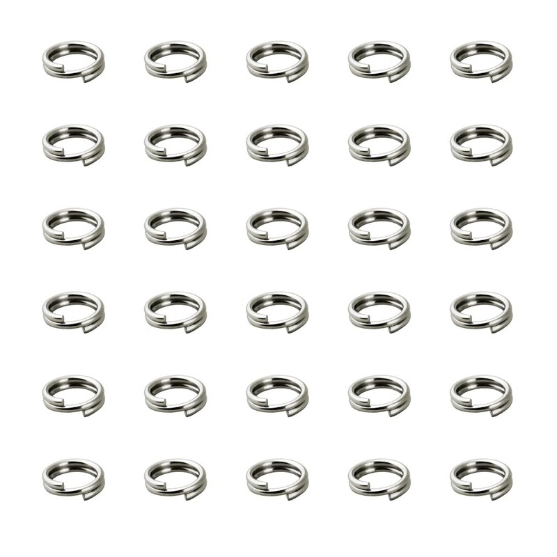 FUSSED 30 Pcs 304 Stainless Steel Key Ring Key Ring