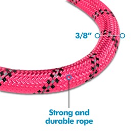 Edipets, Dog Lead, Durable Slip Rope with Soft Padded Handle, Highly Reflective Threads, for Small, Medium, Large Dogs, 47, 60 and 87 inches (60 Inches, Pink)