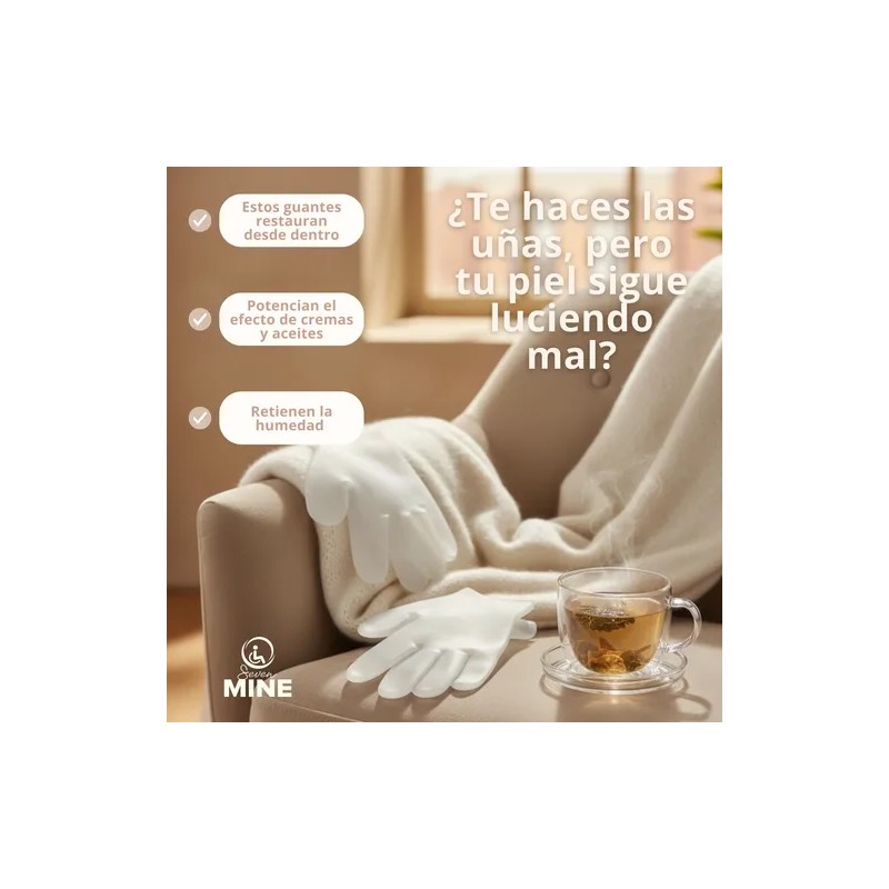 Guantes Hidratantes De Silicona Para Manos Secas Spa Casa