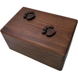 Harrington Marley Hand Made Wooden Small Dog Urn Cat Urn, Small Pet Ashes Memorial Casket Cremation Ashes, Loving Memorial & Keepsake