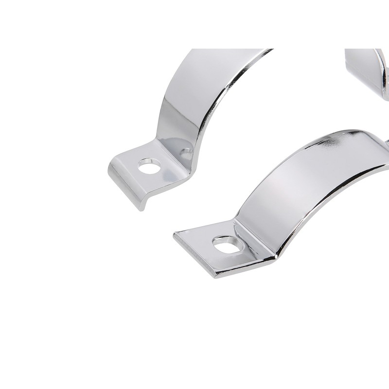 MZ 2-piece exhaust clamp with bracket, chromed, rear - for