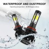 IRONWALLS 4-side 9005 LED Bulbs Headlight High or Low beam