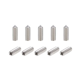 uxcell 50Pcs M3x10mm Internal Hex Socket Set Grub Screws Cone Point 304 Stainless Steel Screw