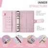 A6 PU Leather Notebook Binder with 12pcs Plastic Binder Pockets,