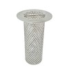 3" Commercial Floor Drain Strainer, 6" Tall, Perforated Stainless Steel