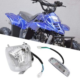 Acouto Juego de Faros Y Luces Traseras para Vehículos Todo Terreno Para 50cc 70cc 110cc Quad Dirt Bike ATV Lámpara de Luz Trasera de Cabeza de 12V Estilo Dinosaurio