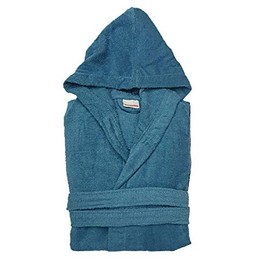 Zucchi '100% Cotton Bath Robe Unisex Unisex Microscpugna – 260 g/m², small