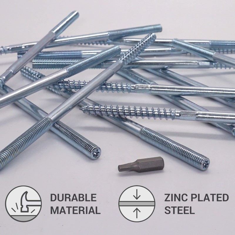 SKIR'CO Pack of 4 Hanger Bolts M8 x 200 mm,
