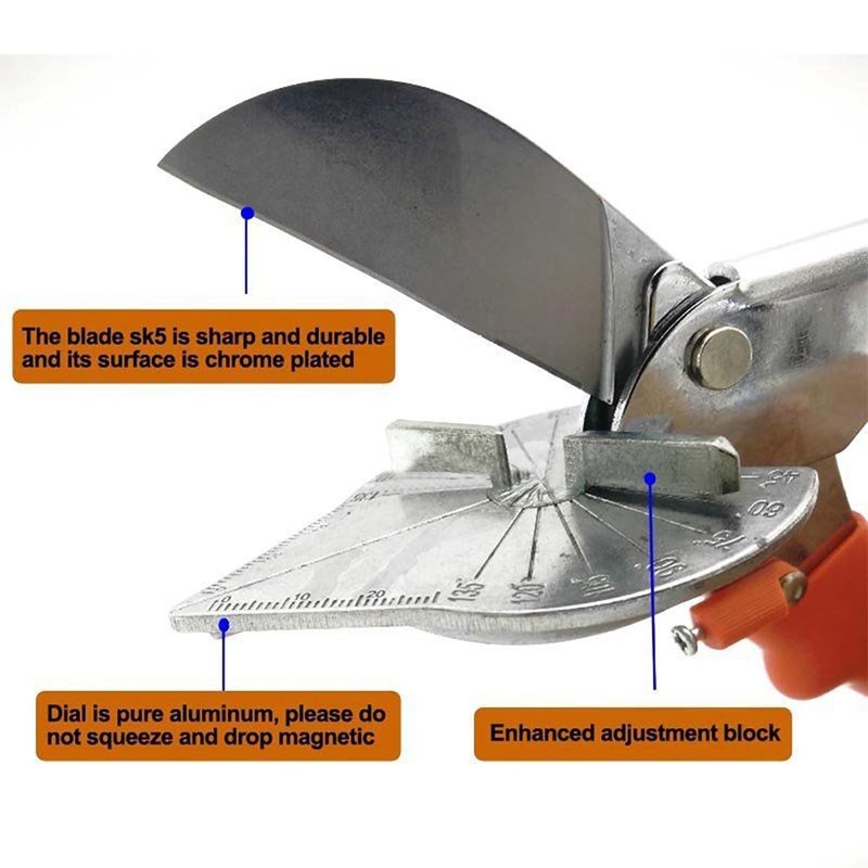45° Miter Shears, Riloer Multi Angle Trim Cutter Adjustable Angel