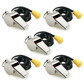 Hipat Whistle, 12 Packs Sports Whistles with Lanyard, Loud Crisp Sound Whistle Bulk Ideal for Coaches, Referees, and Officials (8Colors)