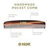 Kent 7T Handmade All Fine Tooth Pocket Comb for Men,