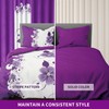 King Size Bedspread Set 9 Pieces, Purple Gardenia Flower