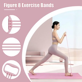 Exercise Bands Resistance | Shoulder Back Arm Exercise Bands,6 Levels Muscle Training Stretching Equipment for Workout Gym Yoga Leg Chest Arm Shoulder Back