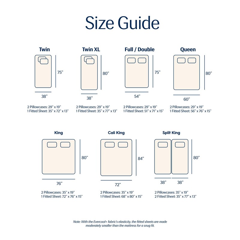 REST® Evercool®+ Starter Sheet Set, Full Size, Ivory, Breathable Bed