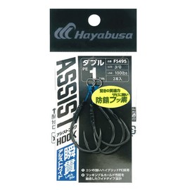 Hayabusa FS495 Instant Assist Hook, Wide, Double, 0.4 inches (1 cm) #5/0