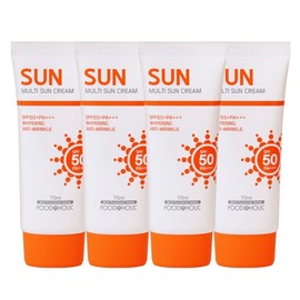 (4ea) Foodaholic Multi Sunscreen 70ml SPF50 PA+++ / Non-whitening mixed sunscreen sunblock UV protection / (4개)푸드어홀릭 멀티 선크림 70ml SPF50 PA+++ 백탁없는 혼합자차 썬크림 선블록 자외선차단제