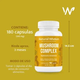Nw Mushroom Complex Concentración Melena León Reishi 180caps