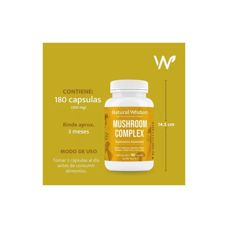 Nw Mushroom Complex Concentración Melena León Reishi 180caps