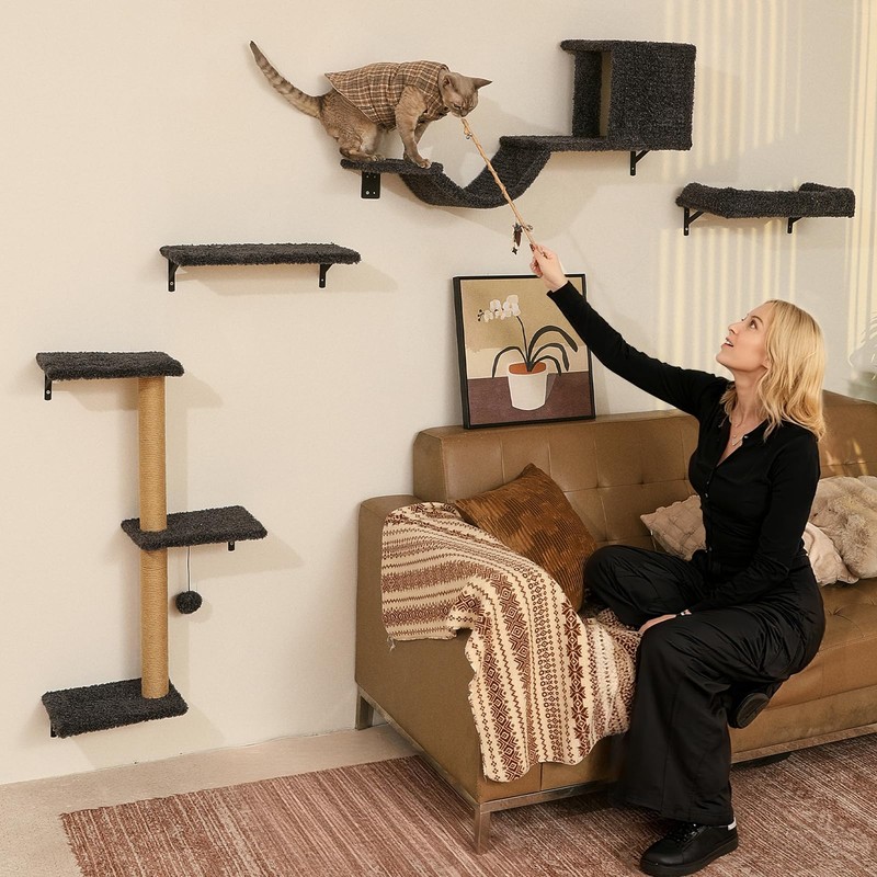 FUKUMARU Cat Wall Shelves, Stable & Safe 4 in 1