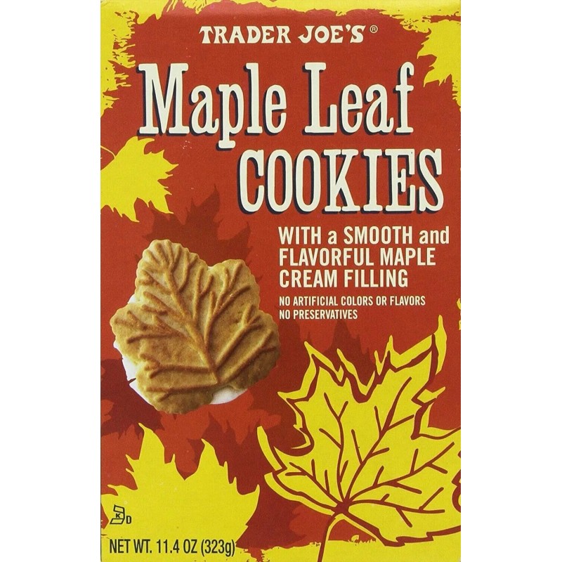 Trader Joe's 2 Packs Trader Joe's Maple Leaf Cookies 11.4