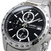 Seiko SBTR005 Men's 1/5 Second Chronograph Quartz Wristwatch, Black, Black