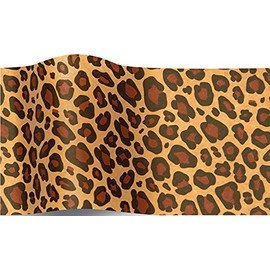 SatinWrap Luxury Printed Tissue Wrapping Paper Leopard 5 Sheets