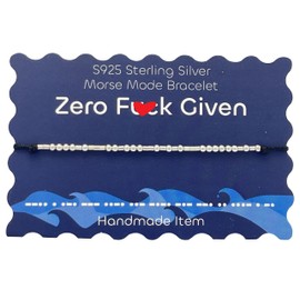 silwaver Morse Code zero f given Bracelet, One Size, Sterling Silver, no gemstone
