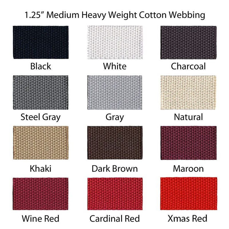 5 Yard Cotton Webbing - 1 1/4" Medium Heavy Weight