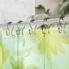 AmazerBath 12Pcs Black Metal Double Shower Hooks, Shower Curtain Rings,