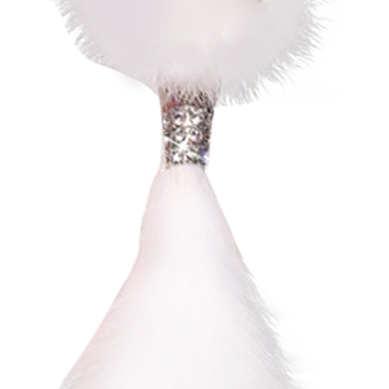 Pom Pom Car Pendant Rhinestone Embedded Sturdy Metal Cute Animal