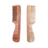 Set of 2 Combs Made of Pure Neem Wood with