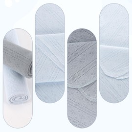 Gina Era Organic Cotton Receiving Blankets 2Pcs 30 X 40 Inch, Newborn Swaddle Blankets, 100% Cotton for Boy Girl (Blue)