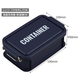 OSK CNT-600 Lunch Box, Navy, Volume: Approx. 20.2 fl oz (600 ml), Lunch Chime Container, Lunch Box, M