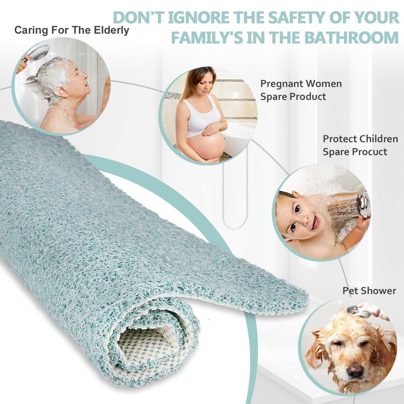 ZOKBOM Shower Mat Non-Slip 60 x 60 cm | Corner